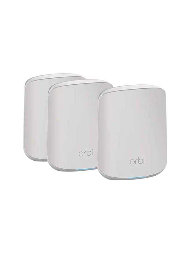 NETGEAR - Orbi Mesh Wifi System (Rbk353)|Wifi 6 Mesh Router With 2 Satellite Extenders|Wifi Mesh Whole Home Dual Band Coverage Up To 3,750 Sq. Ft. And 30 Devices | Ax1800 Wifi 6 (Up To 1.8 GBps) White - Image 1