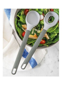 Berghoff Set Of 2 Salad Servers Silicone Grey 30.5cm  - Image 2