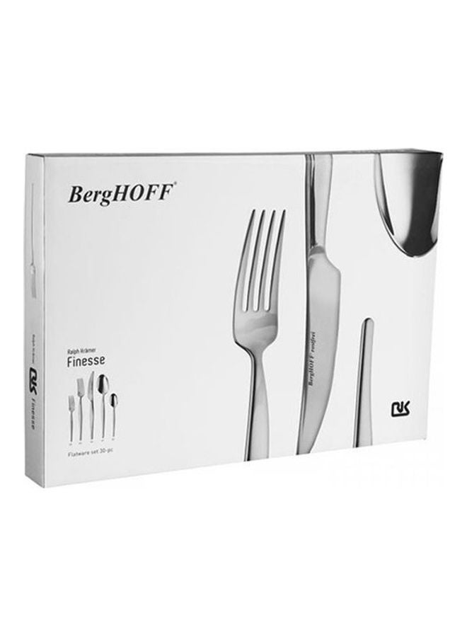 Set Of Flatware Finesse 30 Pieces Stainless Steel Silver