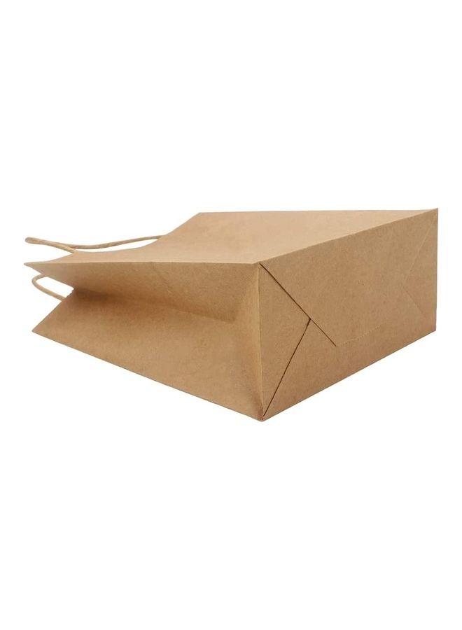 12-Piece Paper Bags With Twisted Handles Brown
