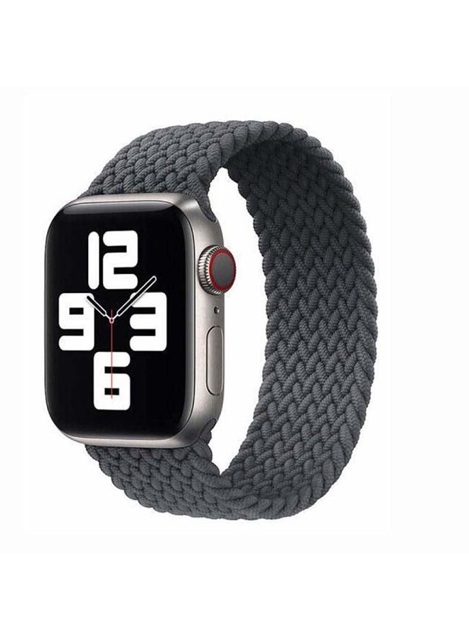 Perfii Braided Solo Band for Apple Watch Series 6/SE/5/4/3/2/1 44/42mm Grey - Image 2