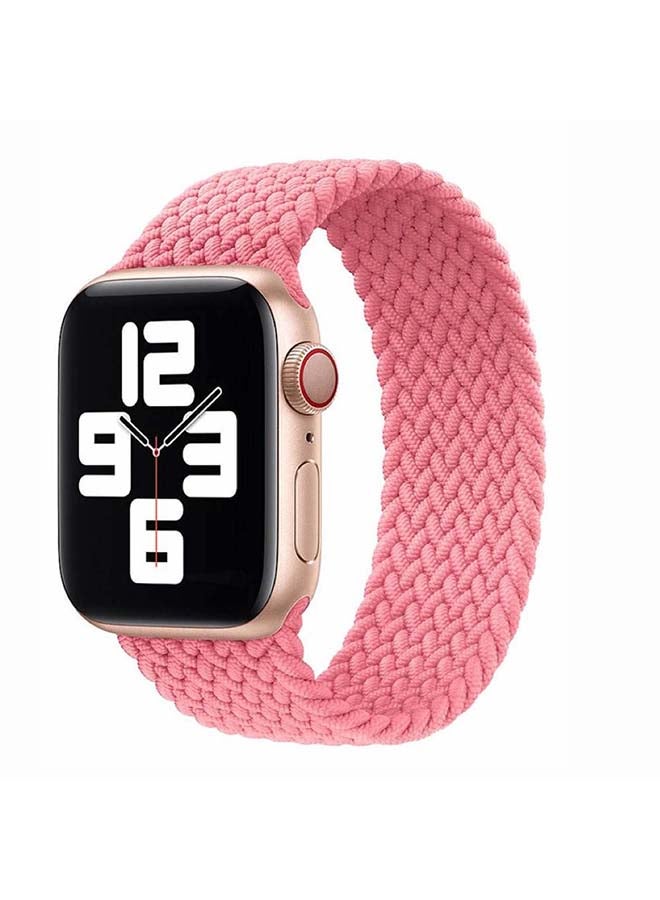 Perfii - Braided Solo Band For Apple Watch Series 6/SE/5/4/3/2/1 44/42mm Pink - Image 1