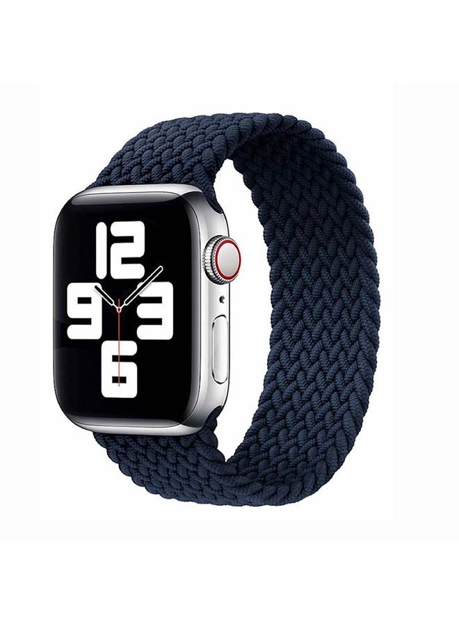 Perfii - Braided Solo Band for Apple Watch Series 1/2/3/4/5/6/SE 44/42mm Blue - Image 1