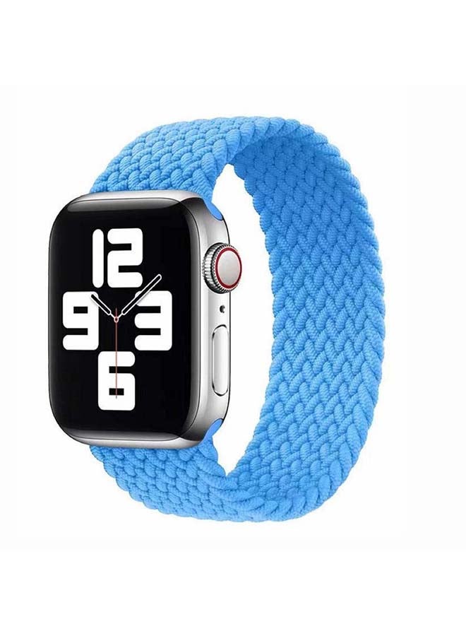Perfii - Braided Solo Band for Apple Watch Series 1/2/3/4/5/6/SE 44/42mm Sky Blue - Image 1