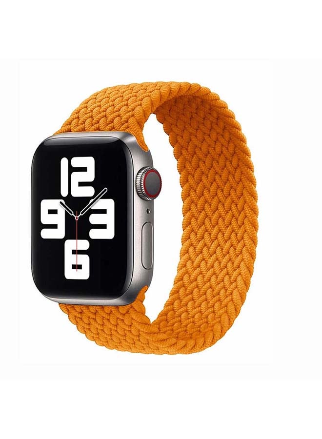 Perfii - Braided Solo Band for Apple Watch Series 1/2/3/4/5/6/SE 44/42mm Spicy Orange - Image 1