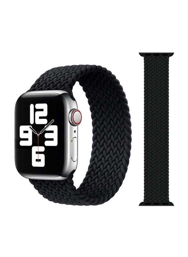 Perfii - Braided Solo Band for Apple Watch Series 1/2/3/4/5/6/SE 44/42mm Black - Image 1