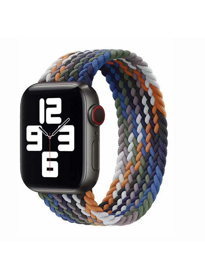 Perfii - Braided Solo Band for Apple Watch Series 1/2/3/4/5/6/SE 44/42mm Denim Multicolour - Image 1
