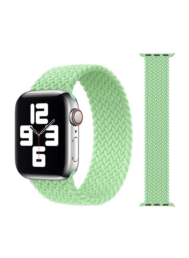 Perfii - Braided Solo Band for Apple Watch Series 1/2/3/4/5/6/SE 44/42mm Pistachio - Image 1