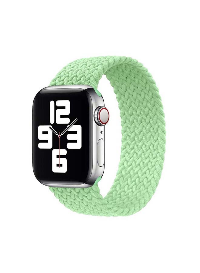 Perfii - Braided Solo Band for Apple Watch Series 1/2/3/4/5/6/SE 44/42mm Pistachio - Image 1