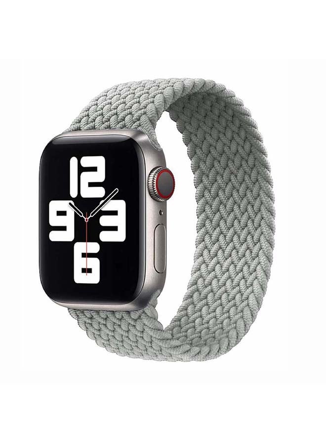 Perfii Braided Solo Band for Apple Watch Series 1/2/3/4/5/6/SE 40/38mm Pearl White - Image 2