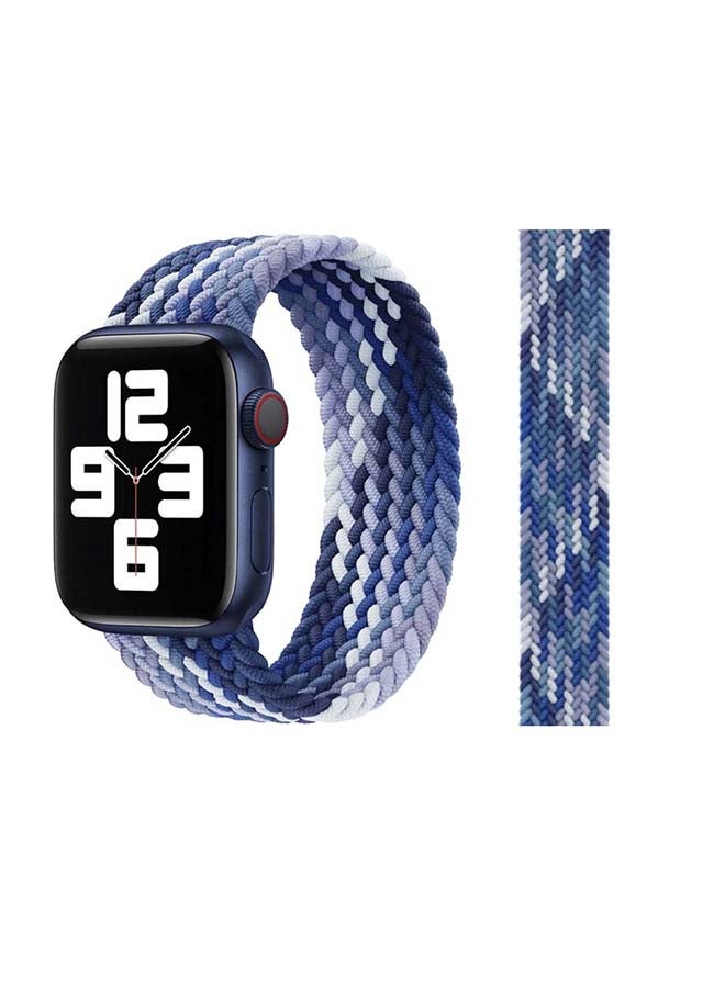 Perfii - Braided Solo Band For Apple Watch Series 6/SE/5/4/3/2/1 Blueberry - Image 1