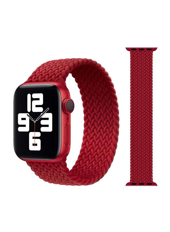 Perfii - Braided Solo Band For Apple Watch Series 6/SE/5/4/3/2/1 Red - Image 1