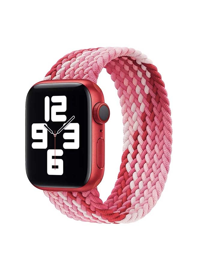 Perfii - Braided Solo Band For Apple Watch Series 6/SE/5/4/3/2/1 Strawberry Red - Image 1