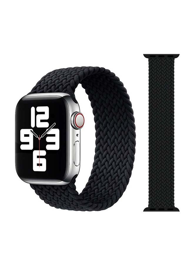 Perfii - Braided Solo Band For Apple Watch Series 6/SE/5/4/3/2/1 Black - Image 1