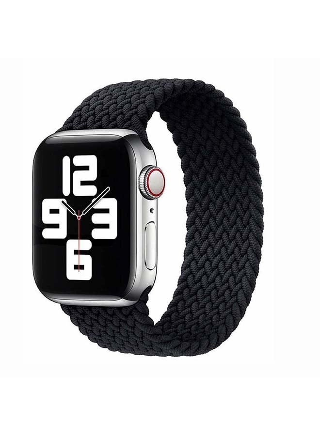 Perfii - Braided Solo Band For Apple Watch Series 6/SE/5/4/3/2/1 Black - Image 1