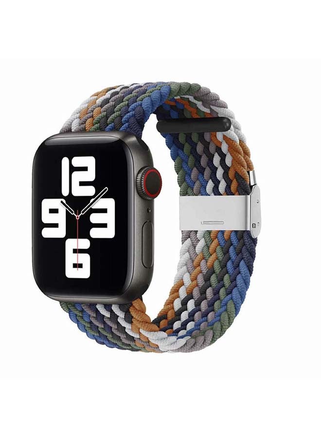 Perfii - Adjustable Braided Solo Loop Band For Apple Watch Series 6/SE/5/4/3/2/1 Camouflage Multicolour - Image 1