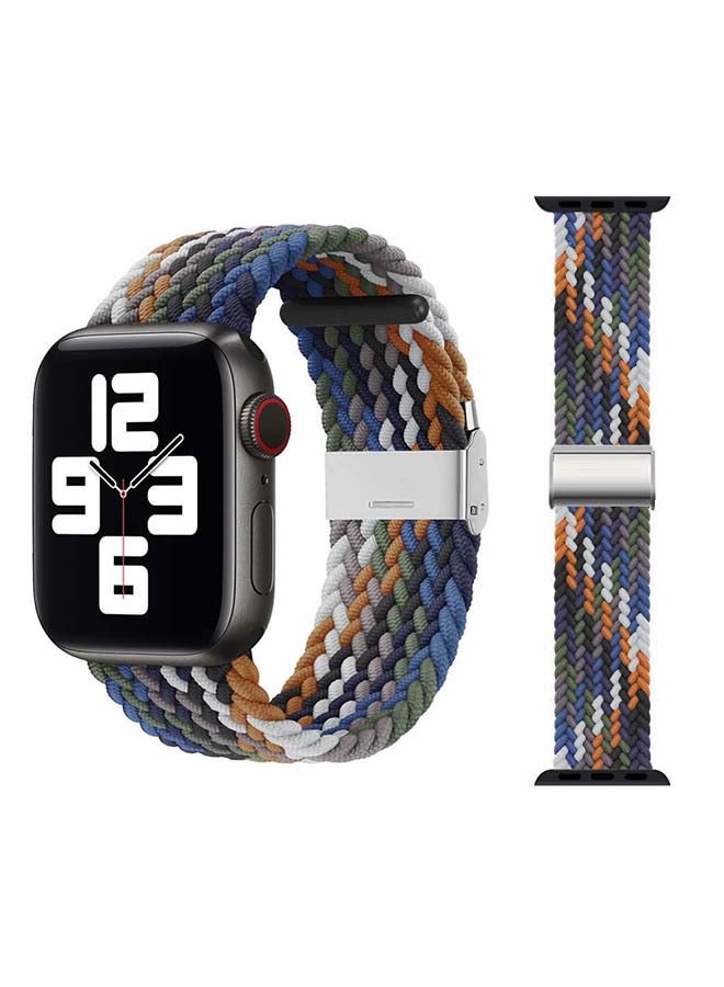 Perfii - Adjustable Braided Solo Loop Band For Apple Watch Series 6/SE/5/4/3/2/1 Camouflage Multicolour - Image 1