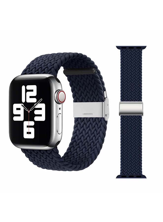 Perfii - Adjustable Braided Solo Loop Band For Apple Watch Series 6/SE/5/4/3/2/1 Charcoal - Image 1