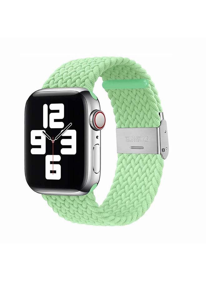 Perfii - Adjustable Braided Solo Loop Band For Apple Watch Series 6/SE/5/4/3/2/1 Pistachio - Image 1
