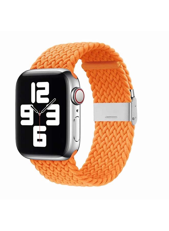 Perfii - Adjustable Braided Solo Loop Band For Apple Watch Series 6/SE/5/4/3/2/1 Spicy Orange - Image 1