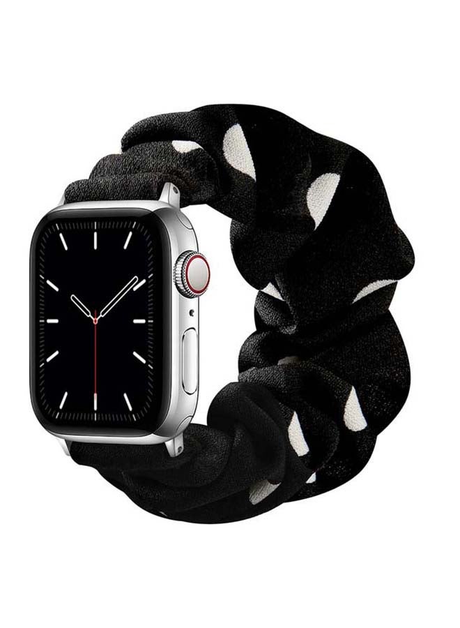 Perfii - Flexi Elastic Solo Loop Band For Apple Watch Series 6/SE/5/4/3/2/1 Dot Black - Image 1