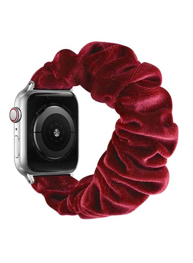 Perfii Flexi Elastic Solo Loop Band For Apple Watch Series 6/SE/5/4/3/2/1 Wine Red  - Image 2