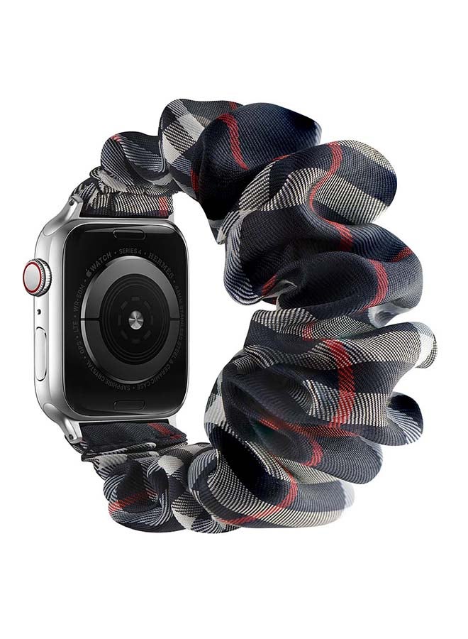 Perfii Flexi Elastic Solo Loop Band For Apple Watch Series 6/SE/5/4/3/2/1 Black Cross - Image 2