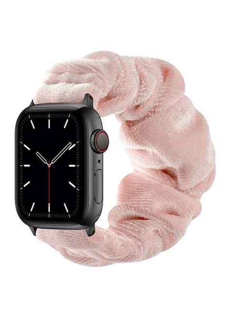 Flexi Elastic Solo Loop Band For Apple Watch Series 6/SE/5/4/3/2/1 Pink Sand