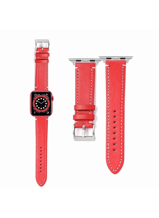 Perfii Replacement Band for Apple Watch Series 6/SE/5/4/3/2/1 Red - Image 1