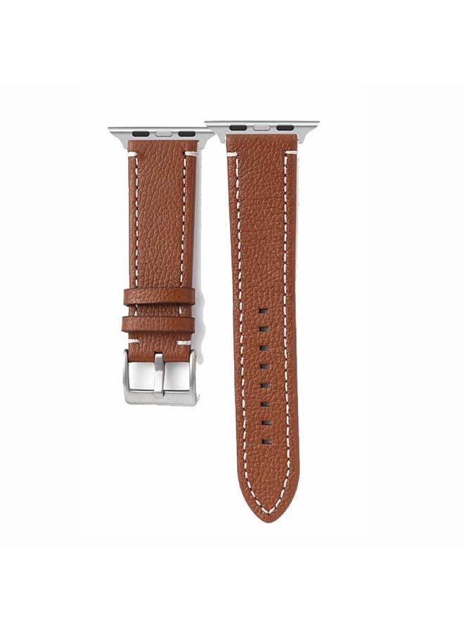 Perfii Replacement Band for Apple Watch Series 6/SE/5/4/3/2/1 Brown - Image 2