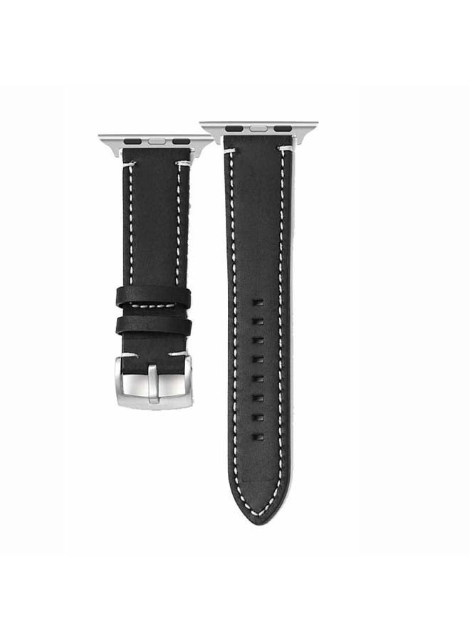 Perfii Replacement Band for Apple Watch Series 6/SE/5/4/3/2/1 Black - Image 2