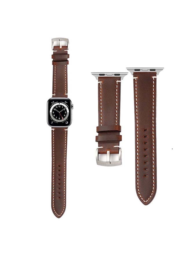 Perfii Replacement Band for Apple Watch Series 6/SE/5/4/3/2/1 Dark Brown - Image 1