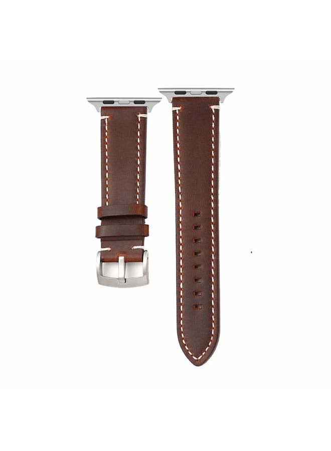 Perfii Replacement Band for Apple Watch Series 6/SE/5/4/3/2/1 Dark Brown - Image 2