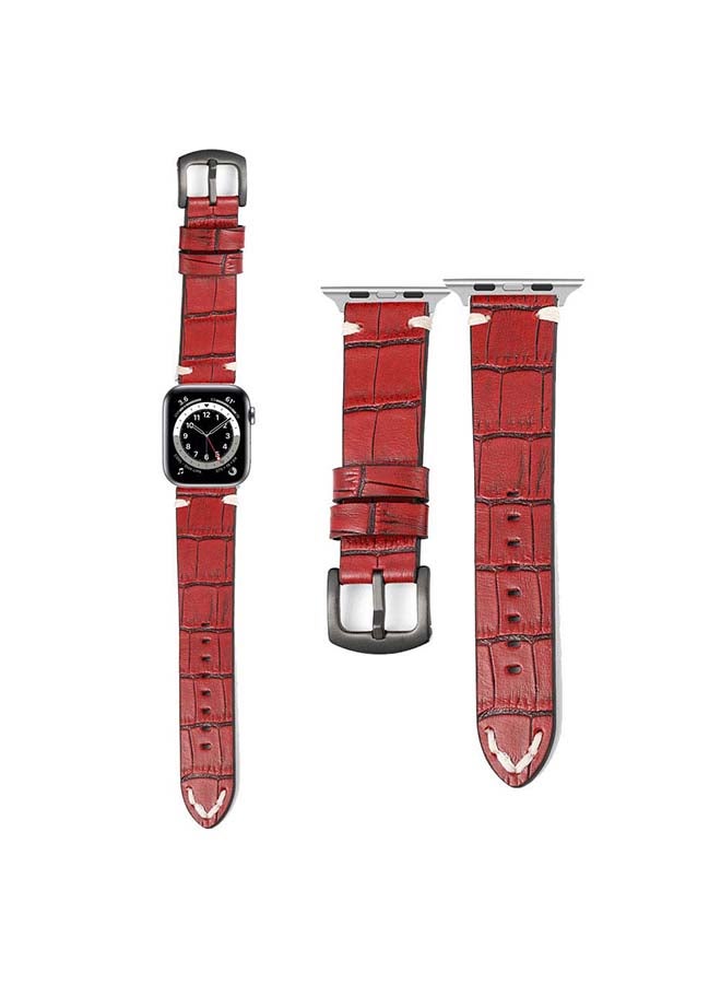 Perfii Replacement Band for Apple Watch Series 6/SE/5/4/3/2/1 Red - Image 1