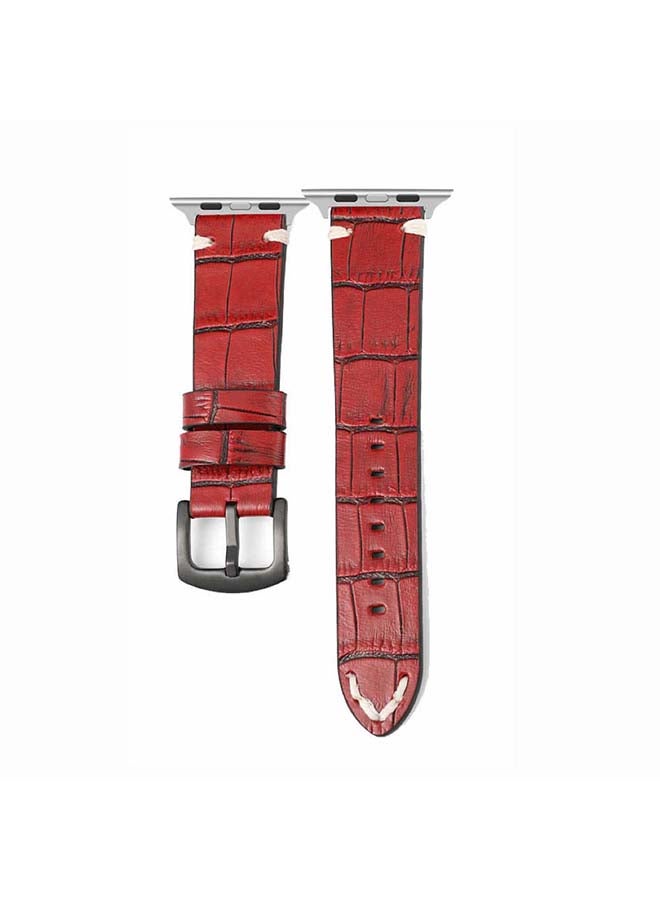 Perfii Replacement Band for Apple Watch Series 6/SE/5/4/3/2/1 Red - Image 2