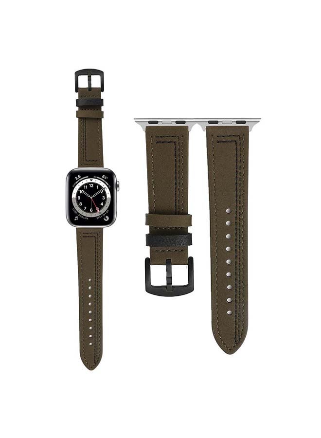 Perfii - Replacement Band For Apple Watch Series 6/SE/5/4/3/2/1 Army Green - Image 1