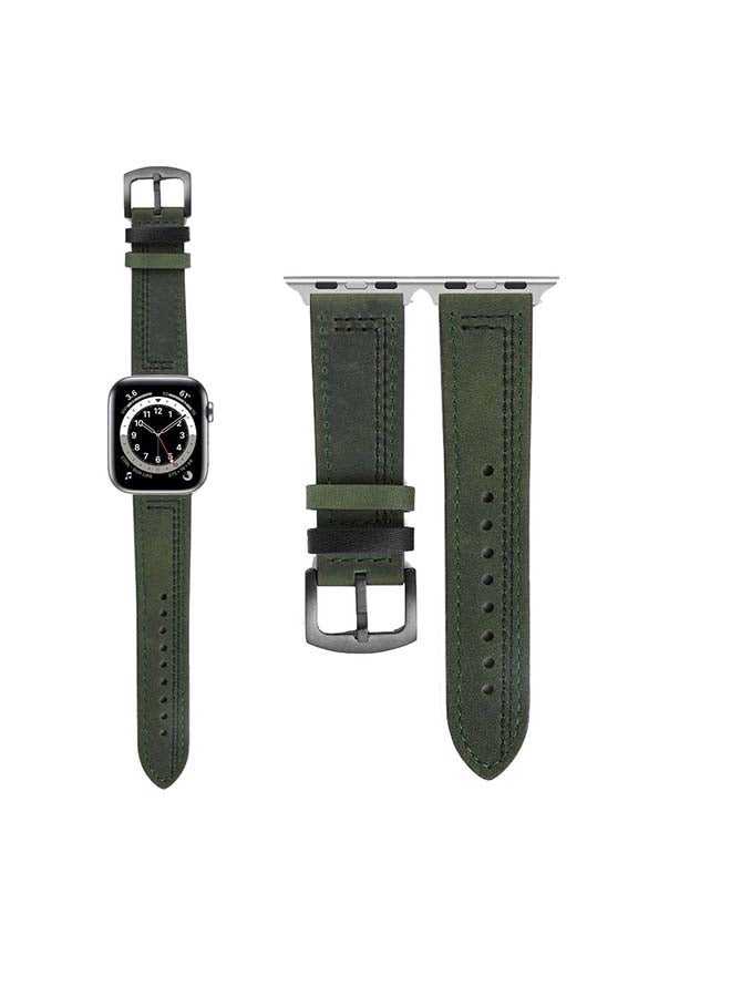 Perfii - Replacement Band For Apple Watch Series 6/SE/5/4/3/2/1 Green - Image 1