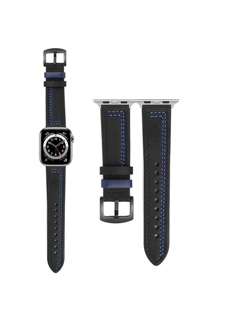 Replacement Band For Apple Watch Series  6/SE/5/4/3/2/1 Black/Blue
