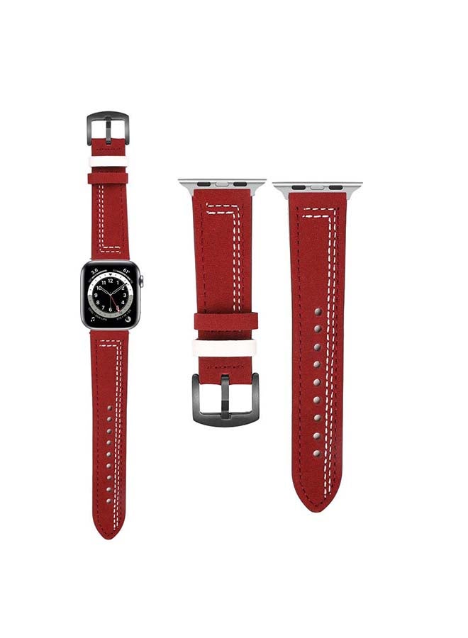 Perfii - Replacement Band For Apple Watch Series 6/SE/5/4/3/2/1 Red - Image 1