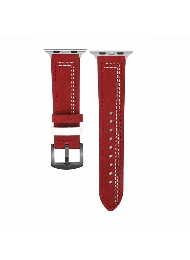 Perfii - Replacement Band For Apple Watch Series 6/SE/5/4/3/2/1 Red - Image 1