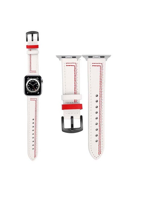 Replacement Band For Apple Watch Series 6/SE/5/4/3/2/1 White/Red