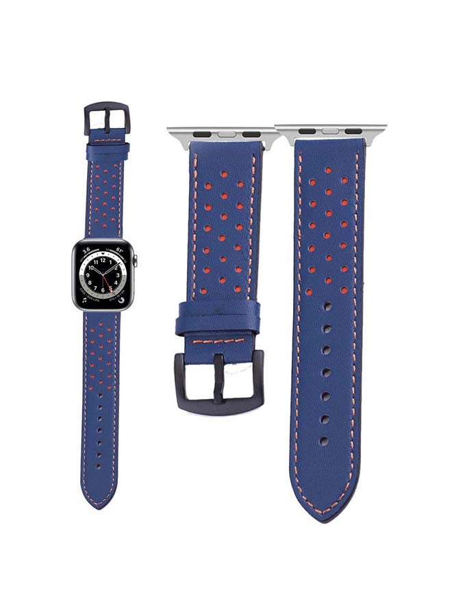 Perfii - Replacement Band For Apple Watch Series 6/SE/5/4/3/2/1 Blue - Image 1