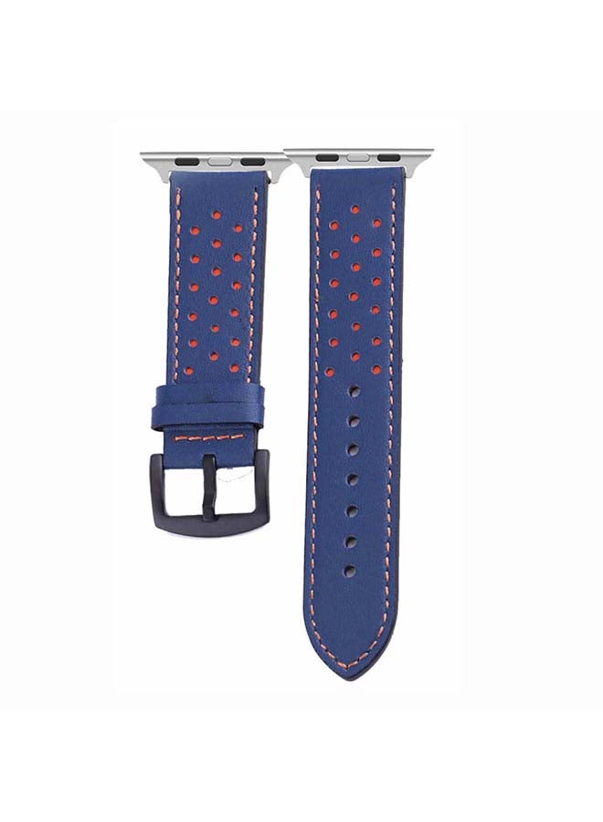 Perfii - Replacement Band For Apple Watch Series 6/SE/5/4/3/2/1 Blue - Image 1
