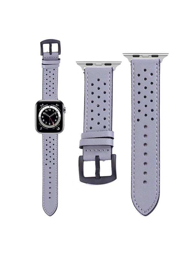 Perfii - Replacement Band For Apple Watch Series 6/SE/5/4/3/2/1 Grey - Image 1