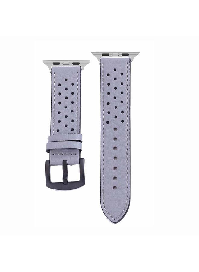 Perfii - Replacement Band For Apple Watch Series 6/SE/5/4/3/2/1 Grey - Image 1