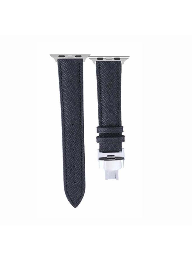 Perfii - Replacement Band For Apple Watch Series 6/SE/5/4/3/2/1 Black - Image 1