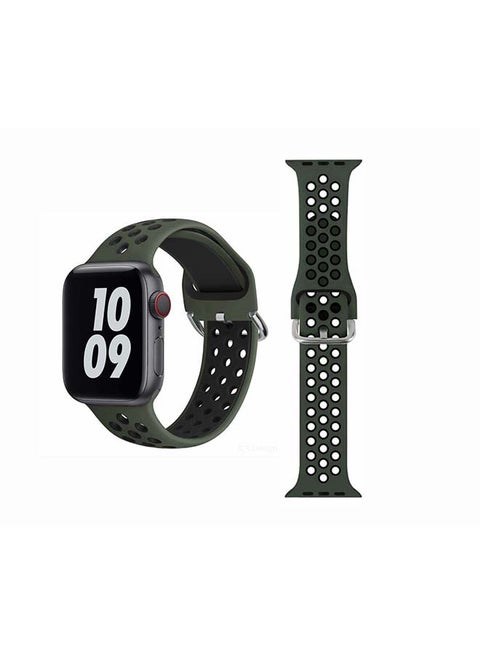 Replacement Band For Apple Watch Series 6/SE/5/4/3/2/1 40/38mm Green/Black