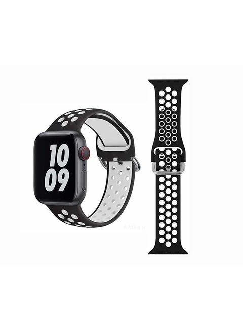 Replacement Band For Apple Watch Series 6/SE/5/4/3/2/1 40/38mm Black/White