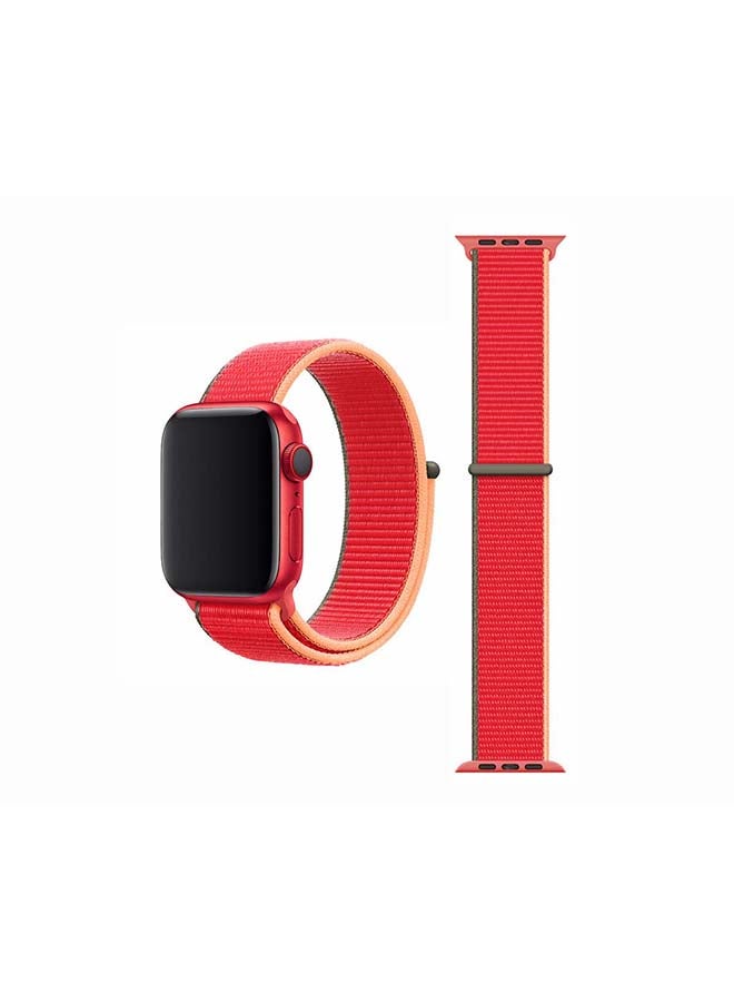 Perfii - Replacement Band For Apple Watch Series 1/2/3/4/5/6/SE 40/38mm Strawberry Red - Image 1
