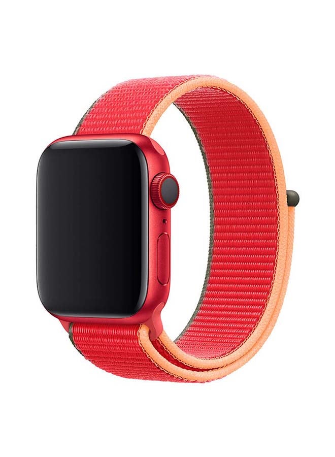 Perfii - Replacement Band For Apple Watch Series 1/2/3/4/5/6/SE 40/38mm Strawberry Red - Image 1